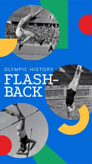Olympics games history instagram story template 