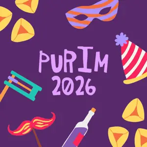 purim holiday colorful illustrations greeting instagram post template
