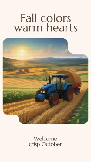 Welcome crisp October spiced latte Story template