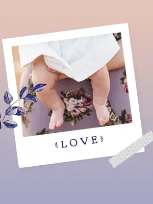 A Picture Of A Baby'S Feet With The Word Love On It Hello Spring Template