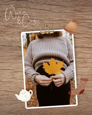 Cozy winter stickers Winter Wonderland Template