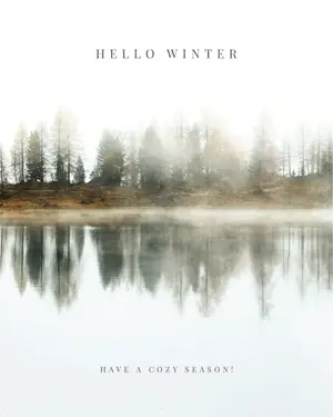 Minimalist winter wishes wonderland template