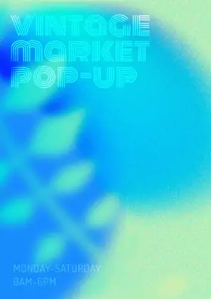 Pop-up event gradient typography poster template 