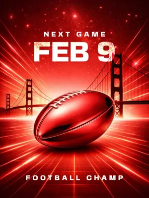 Super Bowl game red futuristic background Instagram post template