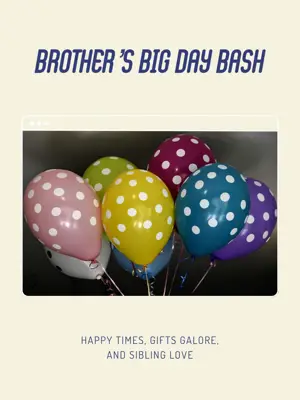 Brother’s big day bash 