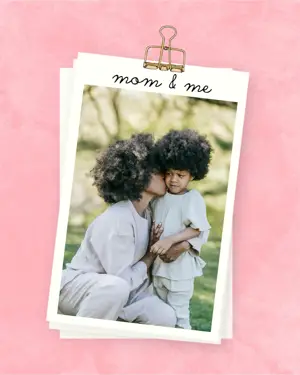 mom and me pink Mother’s Day template