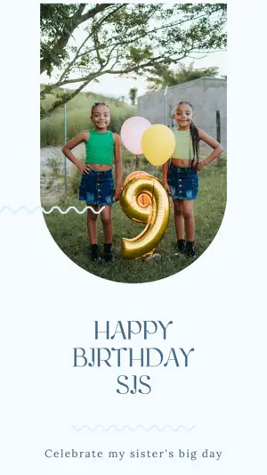 Celebrate my sister's big day frosty dawn Story template