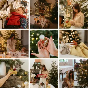 Photo collage minimalistic 9 photos square post