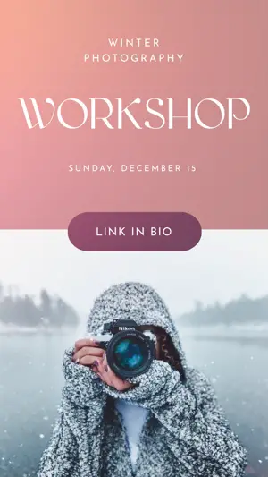 Winter photography workshop story template