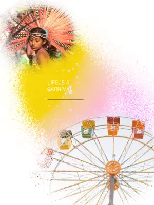 A Ferris Wheel With A Picture Of A Woman In The Background Carnival Template
