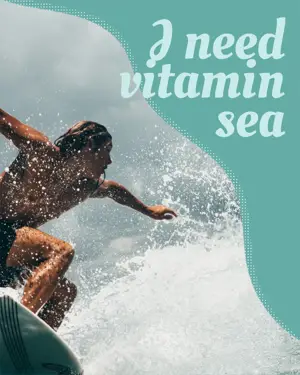 A man surfing retro summer template 