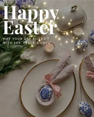 Elegant Easter greeting card template 