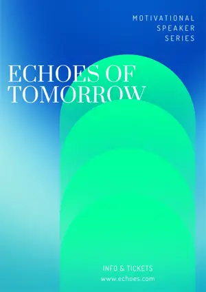 Event invite blue gradient typography poster template