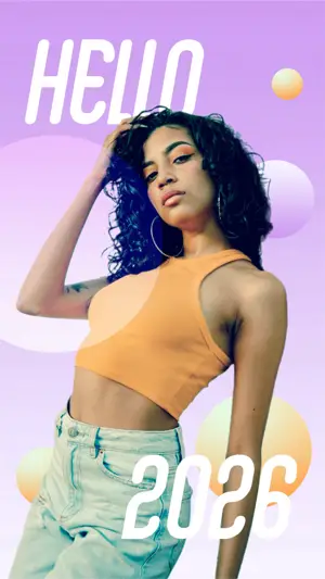 hello instagram story colourful round magic template 