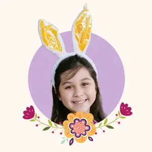 Easter floral profile picture template