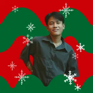 Red and Green Christmas Instagram Profile Pic