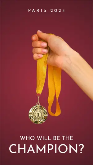 gold medal Olympics games 2024 instagram story template 