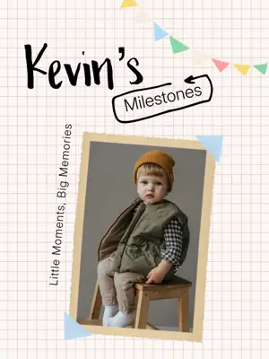 Mini album baby milestones multi pages Instagram post template