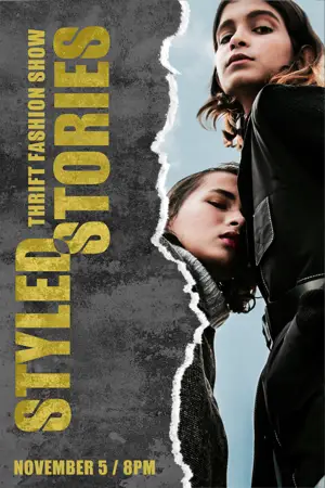 Fashion show grunge poster template