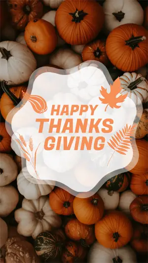 Brown Warm Happy Thanksgiving Day instagram story 