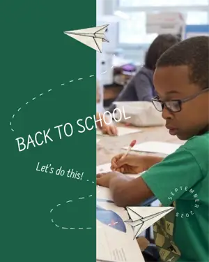 a student boy  back to school Instagram post template