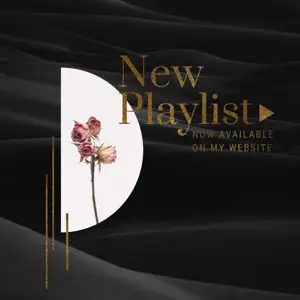 Gold luxury music playlist Instagram post template 