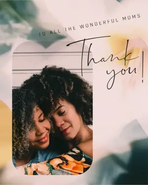 Mother's Day thank you card template