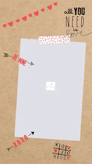 valentine love frame instagram story template