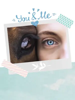 A Woman'S Face With A Horse'S Eye Hello Spring Template