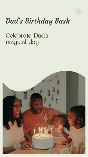 Dad's Birthday Bash sporty spice Story template