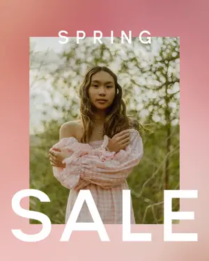 Pink spring sale minimalist Instagram post template 
