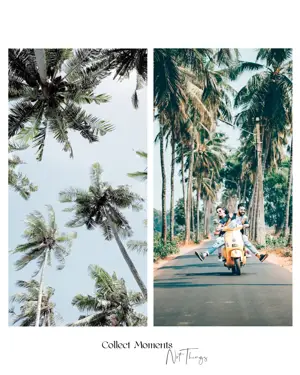 A Couple Of People Riding A Scooter Down A Street Wanderlust Template