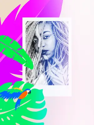 A Picture Of A Woman With Dreadlocks And A Parrot Carnival Template