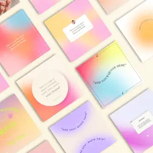 Instagram Post Template Colourful Quote Inspiring