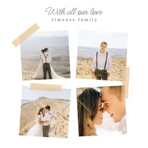 Minimalist wedding pictures Collage