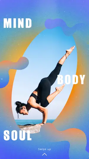 Woman Doing Yoga On The Beach Instagram Story Template