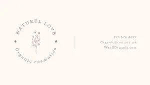 A Close Up Of A Business Card With A Plant Business Card Template