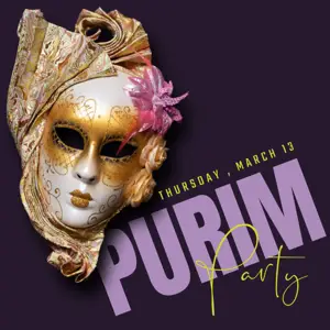 Purim mask Purim party instagram post template