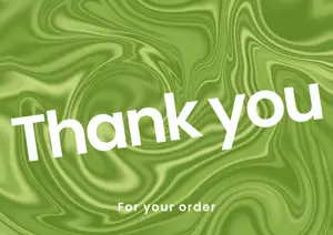 green White Retro Pattern Thank You Card