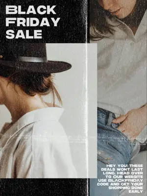 Vintage minimalistic design Black Friday sale post
