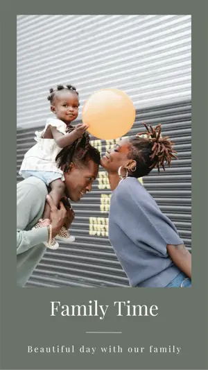 family day green Instagram story template