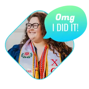 Omg I Did It! Woman Graduate Whatsapp Sticker Template