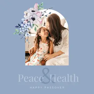  passover holiday floral photo greetings instagram post template 