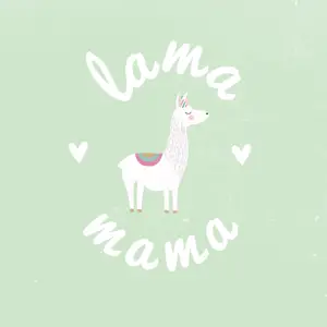 Cute Lama Illustration Business Logo Template