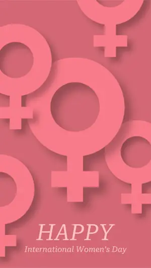 pink female symbol women’s day temple 