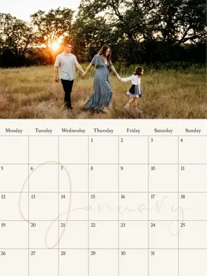 Elegant classic multi pages photos calendar Instagram post template