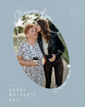 light blue Mother’s Day minimalistic template 