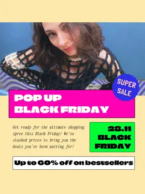 Green Pink and yellow Typography instagram post