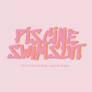 piscine swimsuit logo pink and orange cool street vibe