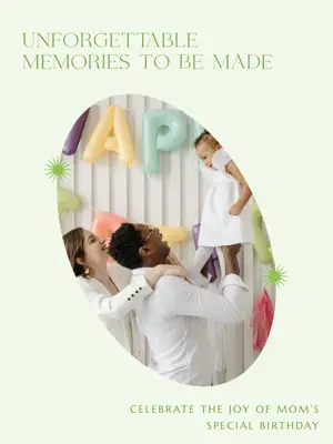 CELEBRATE THE JOY OF MOM’S SPECIAL BIRTHDAY misty dawn Portrait template